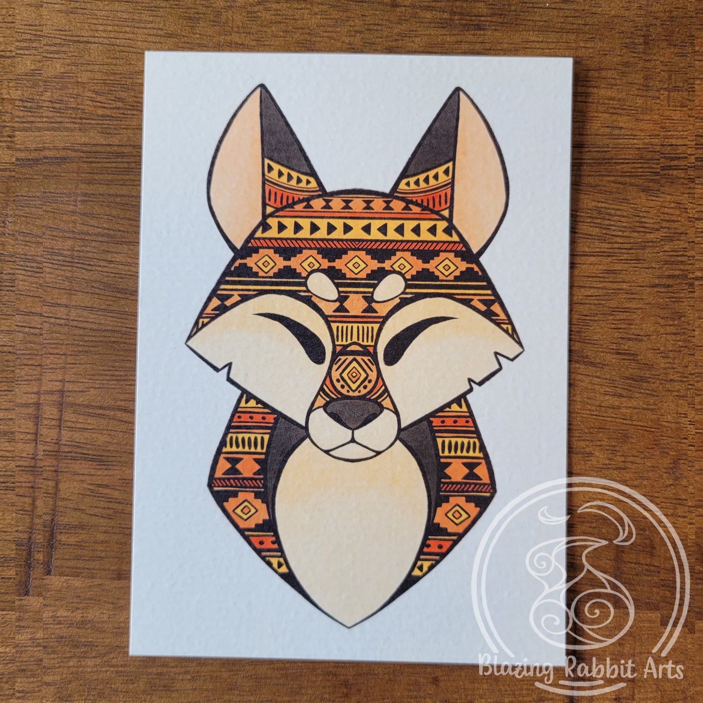 Postcard Fox Head