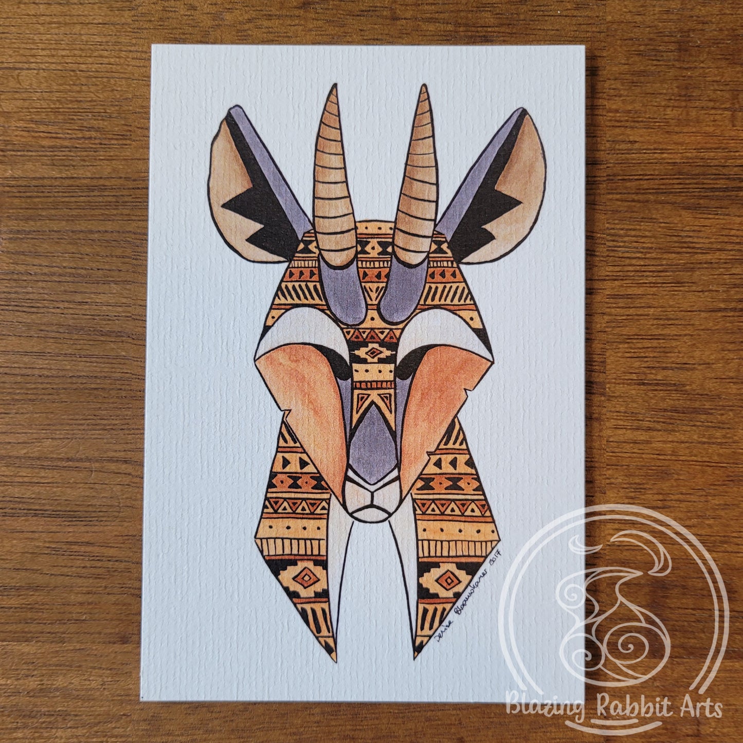 Postcard Gazelle Head