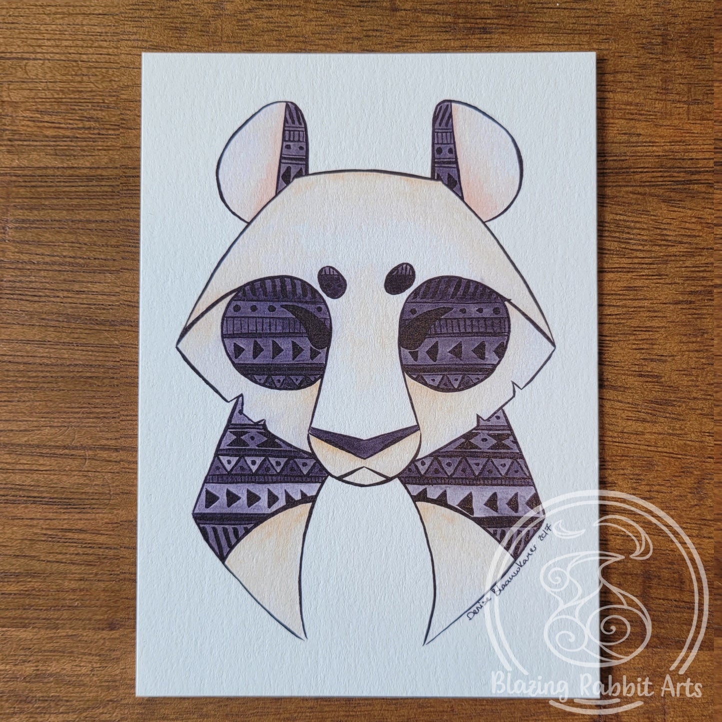 Postcard Giant Panda Head