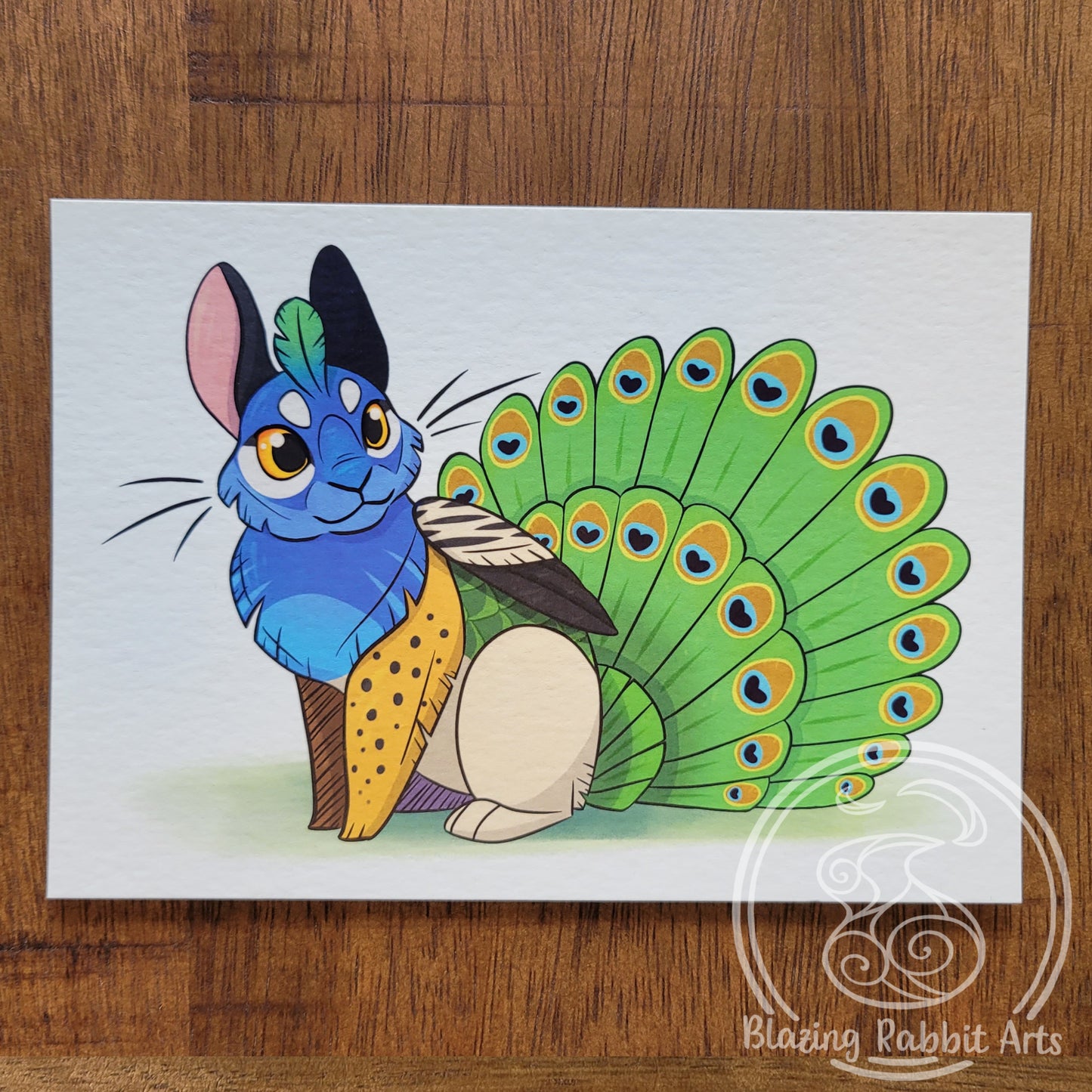 Postcard Peacock Skvader