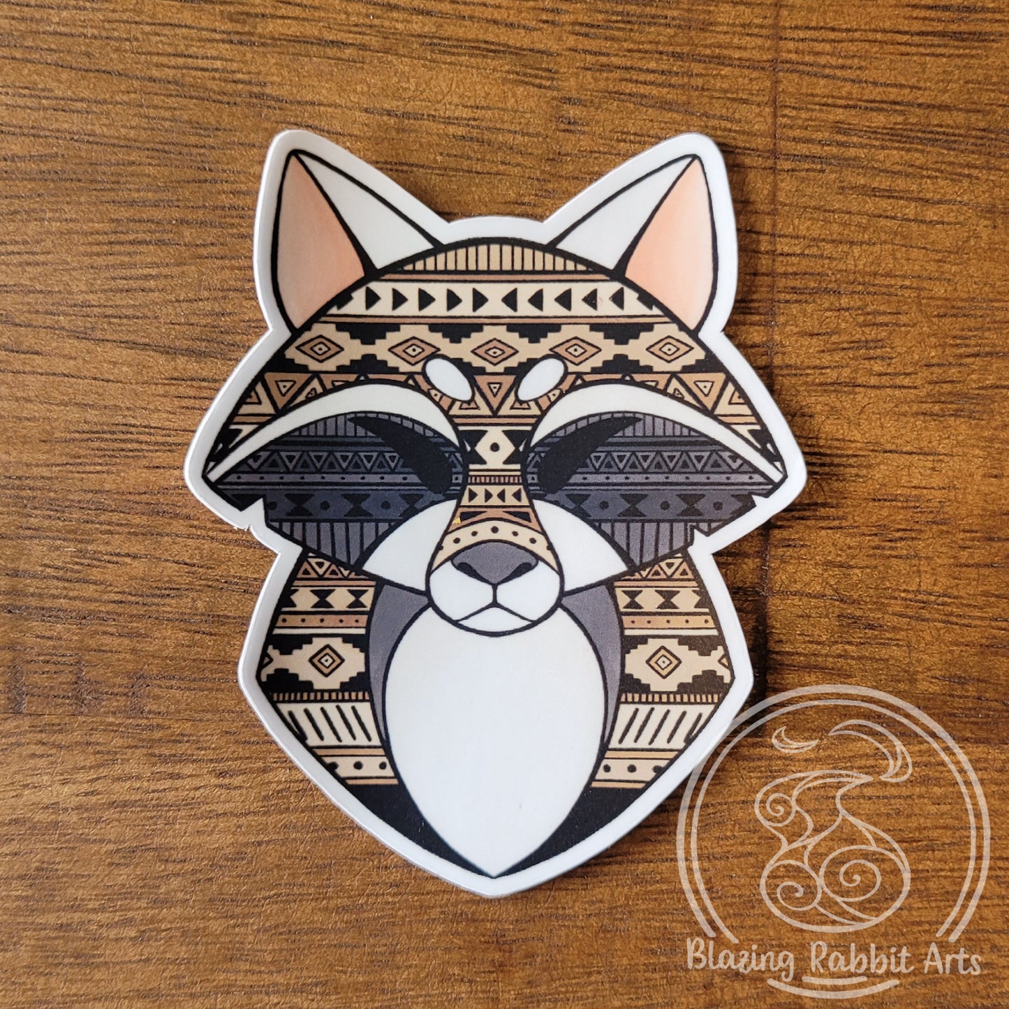 Sticker Raccoon Head