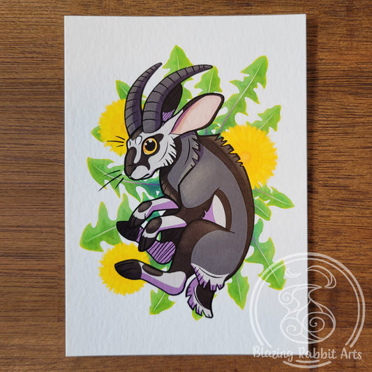 Postcard Gemsbok Jackalope