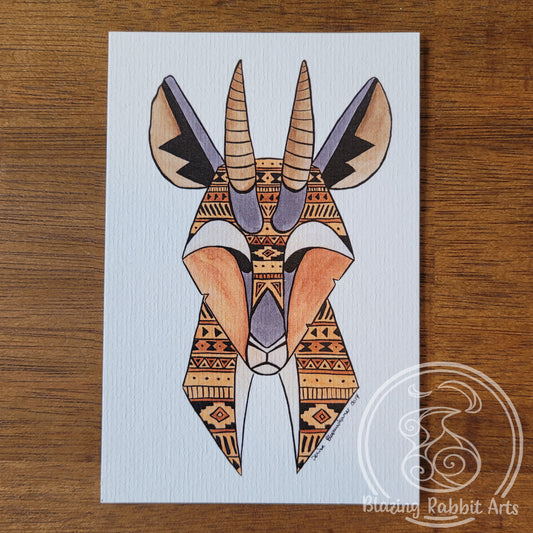 Postcard Gazelle Head