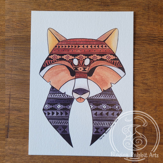 Postcard Red Panda Head