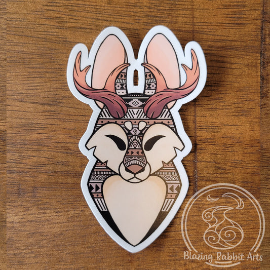 Sticker Jackalope Head